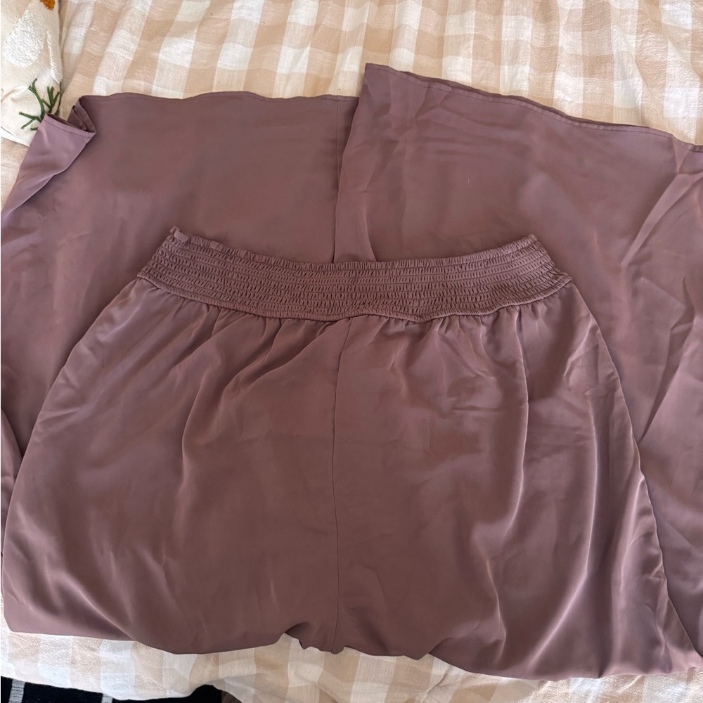 Women’s Sleep Shorts - Mauve Elastic Waist